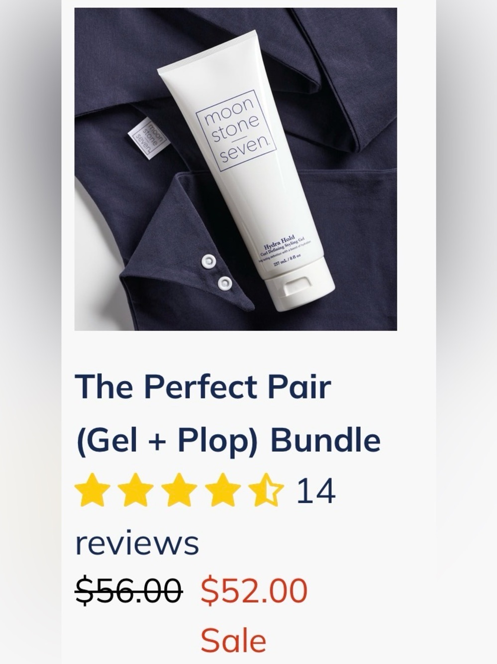 NEW Moonstone Seven “the hair plop” wrap plus curl defining styling gel